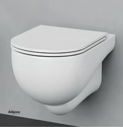 Azzurra Ceramica "Nuvola" Wc Sospeso Bianco Lucido Con Brida