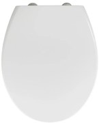 WENKO 22973100-WC sedile WC DELOS 44,5x37,5 cm bianco/argento