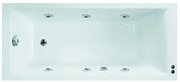 Vasca idromassaggio rettangolare Galaxy confort,bianco ,170, 75 cm, 6 bocchette, SANYCCES