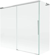 Mexen Rox L paratia da vasca a 2 ante scorrevoli 170 + 70 x 150 cm, trasparente, cromo - 8C9L-170-070-01-00