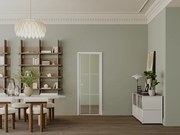 Blocco porta reversibile H204 x L73 cm in Alluminio e Vetro temperato Bianco  - SEROTO