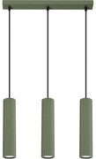 Sollux SL.1613 - Lampadario a sospensione con filo KARBON 3xGU10/10W/230V verde