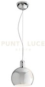 Lampadario a sospensione narciso in metallo cromo 1 luce attacco e2...