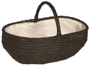 Cestino in vimini per legno con manico 40x65 cm