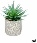 Pianta Decorativa Succulenta Legno Plastica 17 x 21 x 17 cm (8 Unità)