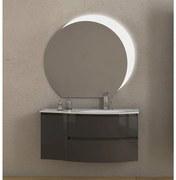 Armadietto bagno a terra Vague BADEN HAUS 1 anta P 40 x L 35 x H 55 cm grigio antracite