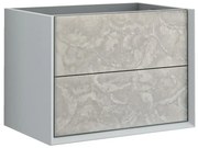 Mobile da bagno sotto lavabo BADEN HAUS Bellagio bianco L 70 x H 48 x P 46 cm 2 cassetti, lavabo non incluso
