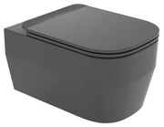 Vaso WC sospeso OLYMPIA CERAMICA tutto evo grigio, sedile incluso P 53 x L 36 cm