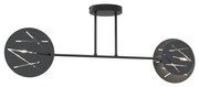 Lampadario a sospensione con supporto rigido FRICK 2xE27/15W/230V nero