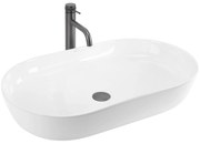 Lavabo da appoggio in ceramica CLEO 71 White-REA