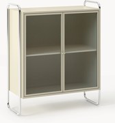 Vetrina in metallo con frontale in vetro Robyn