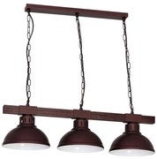 Lampadario a sospensione con catena HAKON 3xE27/60W/230V scuro
