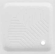 Piatto doccia quadrato 80 x 80 cm H 10 cm porcellana antiscivolo bianco