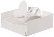 Porta tovaglioli butterfly bianco in ferro 17x17x12cmh