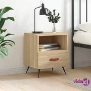 Comodino con 2 cassetti venatura del legno naturale, Tavolino moderno da  camera da letto Noce e Bianco - Costway