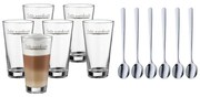 WMF - Set 6 bicchieri e cucchiaini latte macchiato CLEVER & MORE