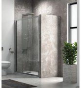 Kamalu - Cabina nicchia doccia 140cm vetro trasparente K050