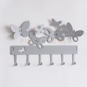 Porta chiavi butterfly alluminio in ferro 31x17cmh