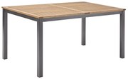 Tavolo da pranzo per giardino Oris NATERIAL in alluminio con piano in eucalipto marrone per 6 persone 89.3x150cm