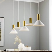 Nowodvorski Lighting Lampada a sospensione Hermanos V a 5 luci bianco/ottone