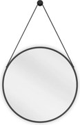 Mexen String specchio da bagno rotondo 50 cm, cornice nera - 9854-050-050-000-70