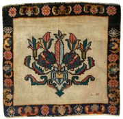 Shiraz Tappeto 60x60 Rosso (Iran) Annodato A Mano
