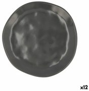 Piatto da Dolce Bidasoa Cosmos Ceramica Nero (20 cm) (12 Unità)