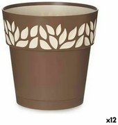 Vaso Autoirrigante Stefanplast Cloe Marrone Plastica 19 x 19 x 19 cm (12 Unità)