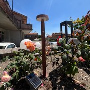 Lampioncino da Giardino Solare 600 Lumen "LMS-092" Corten