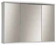 Specchio Contenitore 81x64 Due Ante Con Illuminazione Led Savini "Specchiere" Bianco Lucido
