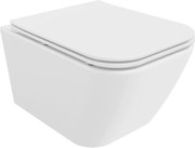 Mexen Madox water miska wc senza bordo con sedile a chiusura rallentata slim, duroplastica, bianco lucido - 30154000