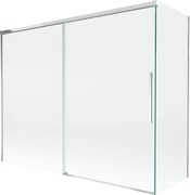 Mexen Rox paravento doccia a 2 ante scorrevoli 190 + 80 x 150 cm, trasparente, cromo - 8C9-190-080-01-00