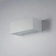 Applique LED moderno da esterno Twin bianco IP54, luce bianco naturale 1250 lumen, INTEC