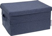 Scatola con coperchio blu in tessuto 35x26x19 cm Soft Storage – Bigso