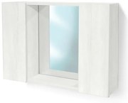 Mobile pensile bagno 60 cm – Specchio e 2 ante, bianco