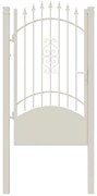 Cancello con serratura manuale Marmolada in acciaio, apertura a sinistra, L 104.5, H 180-195 cm, di colore bianco