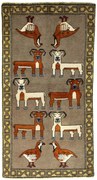 Gabbeh Tappeto 90x170 Nero (Iran) Annodato A Mano