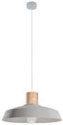 Sollux SL.0282 - Lampadario a sospensione con filo AFRA 1xE27/60W/230V grigio/legno naturale