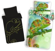Biancheria da letto per bambini con effetto fosforescente verde in cotone per letto singolo 140x200 cm Chameleon – Jerry Fabrics