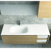 Kamalu - mobile bagno 135 cm con lavabo incasso e vano a giorno a destra sp-135ed