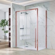 Kamalu - Box doccia 70x120 telaio oro rosa vetro 8mm | KSA5000RG