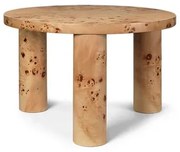 Post Coffee Table Small Poplar Burl Veneer - Ferm Living