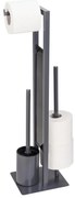 WENKO 25552100 - Scopino WC RIVALTA 18x70 cm grigio/nero
