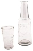 Caraffa in vetro con bicchiere, 800 ml - Dakls