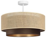 Plafoniera SARTA 1xE27/60W/230V marrone/iuta