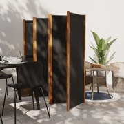 Paravento a 6 pannelli nero 420x180 cm