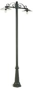 Palo Da Esterno Contemporaneo Antique Alluminio E Porcellana Grigio 2 Luci E27