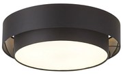 Plafoniera moderna nera 50cm 3 luci - Drum Duo