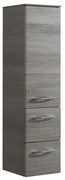 Colonna per mobile bagno Cassca PELIPAL 2 cassetti 1 anta P 33 x L 30 x H 121 cm grigio