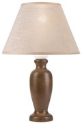 Lampada da tavolo AMFORA 1xE27/60W/230V marrone scuro/faggio